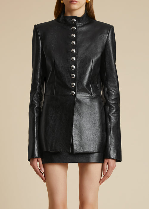 The Samuel Jacket in Black Leather