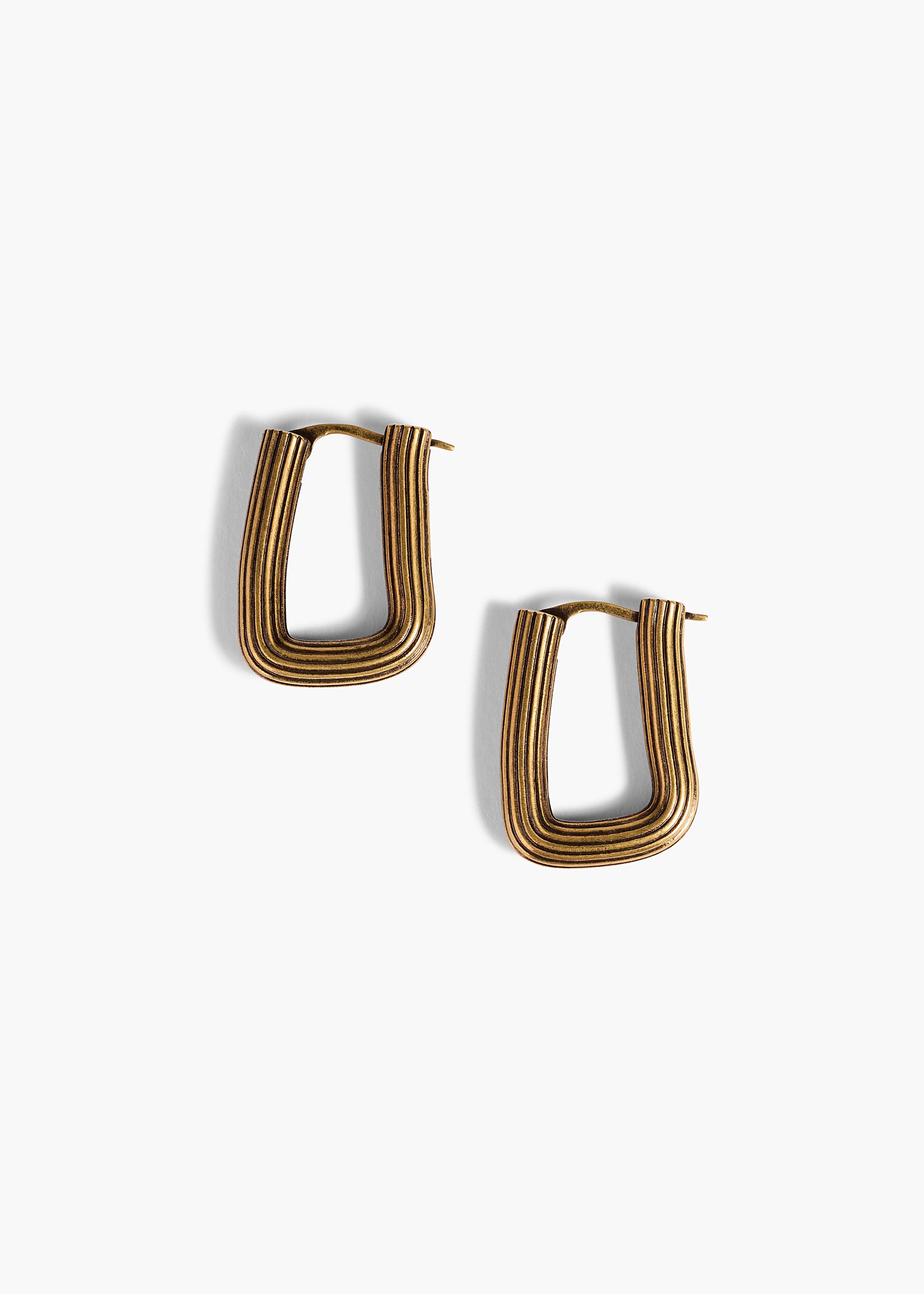 SANTA FE RECTANGULAR EARRINGS ANTIQUE GOLD ANTIQUE GOLD 10241 006 440 A