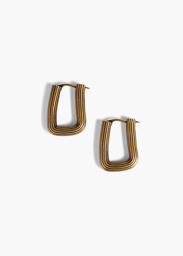 SANTA FE RECTANGULAR EARRINGS ANTIQUE GOLD ANTIQUE GOLD 10241 006 440 A