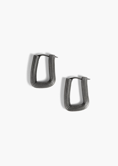Santa Fe Rectangular Earrings in Antique Silver