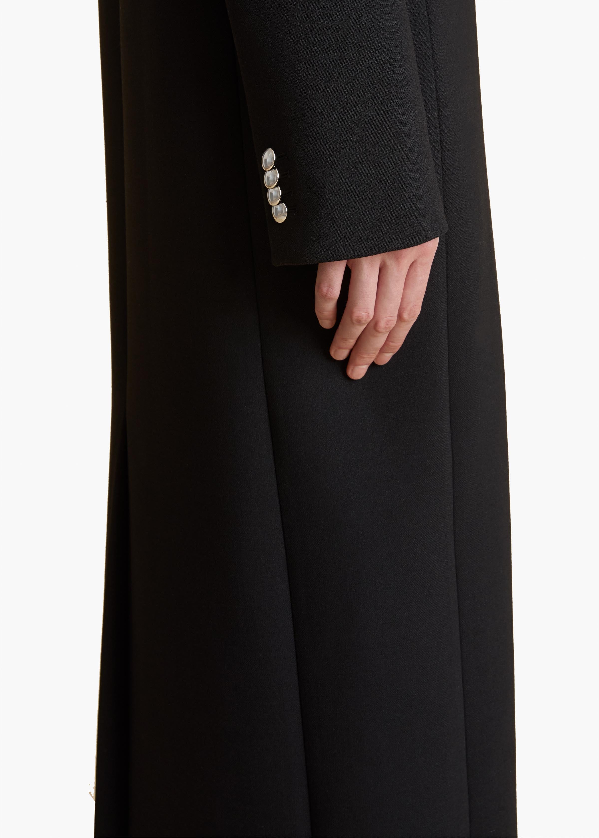 Saphra Coat in Black DETAILED VIEW 1