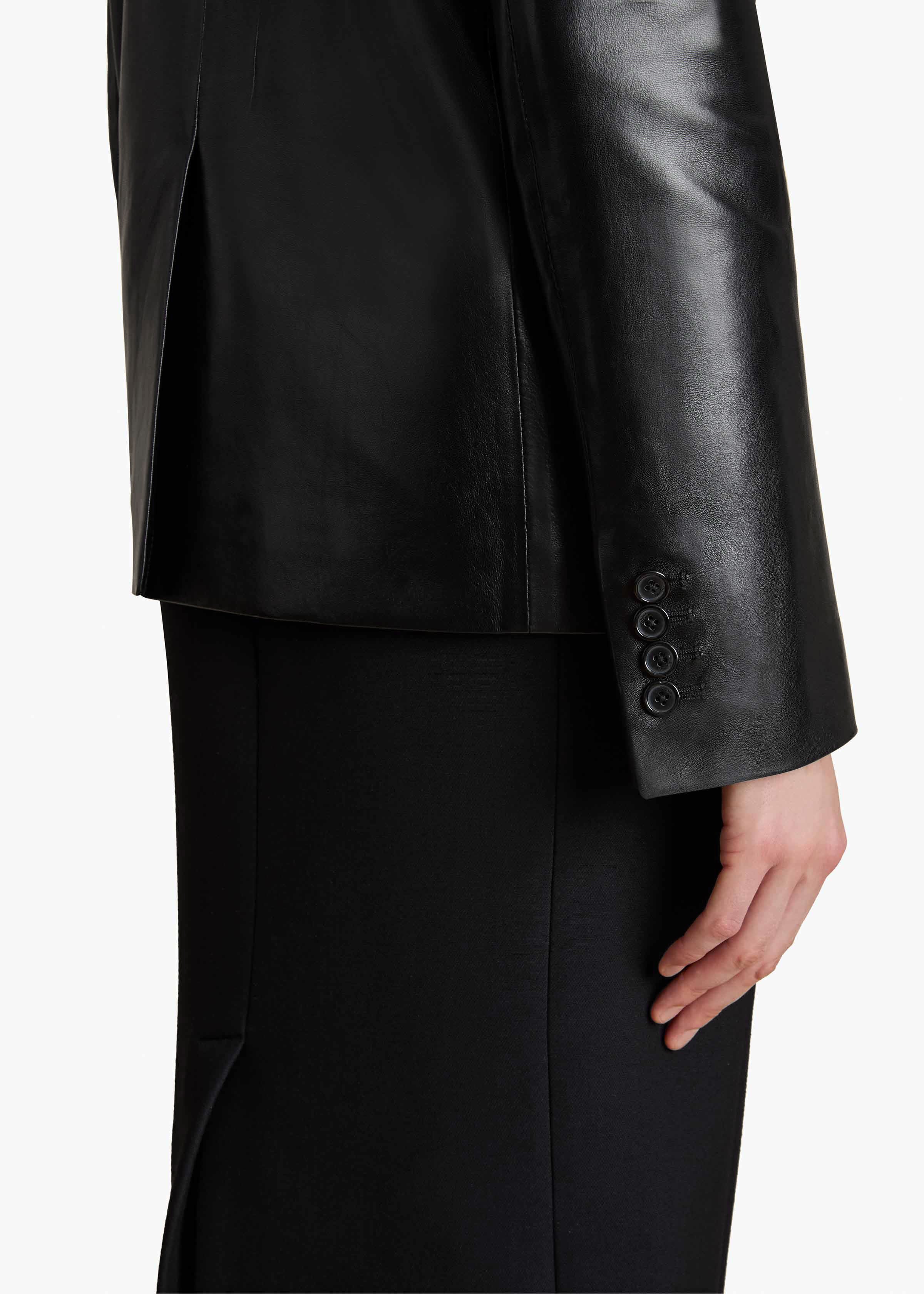 Saraphina Jacket in Black Leather DETAILED VIEW 1