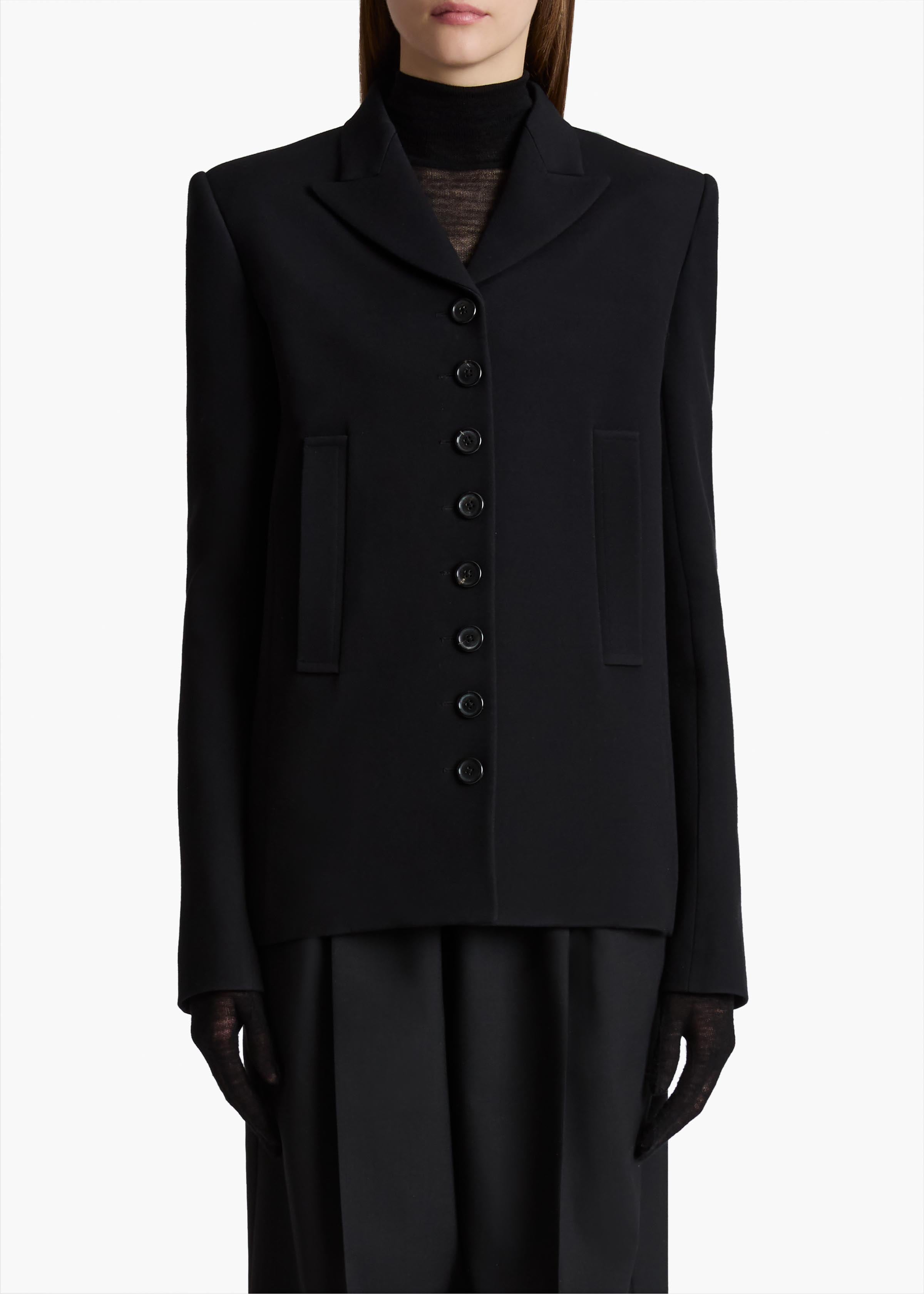 Saraphina Jacket in Black FRONT VIEW