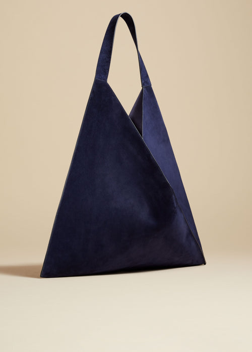 The Sara Tote in Midnight Suede