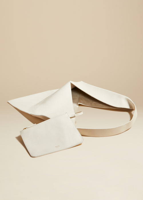 The Sara Tote in Off-White Pebbled Leather