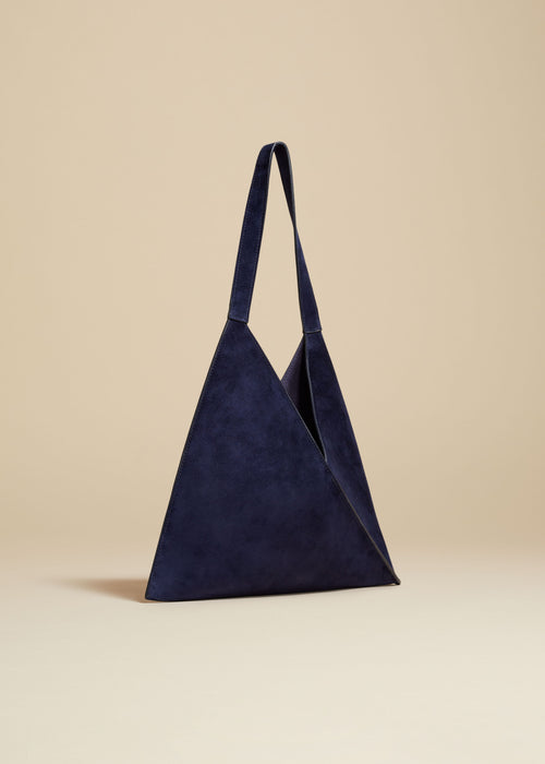 The Small Sara Tote in Midnight Suede