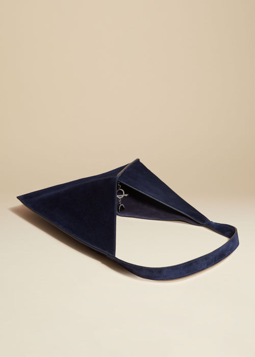 The Small Sara Tote in Midnight Suede