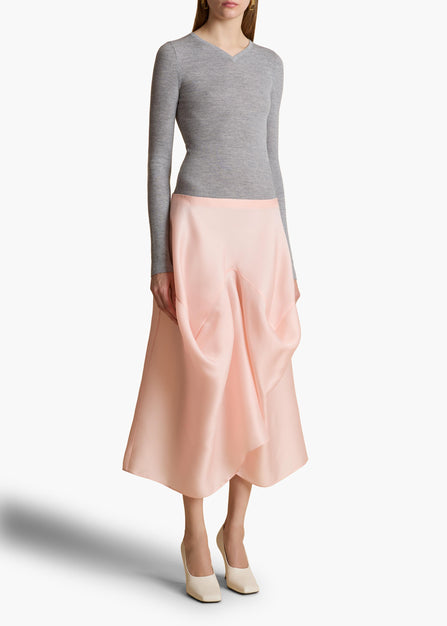 Sawyer Skirt in Soft Pink STYLED VIEW