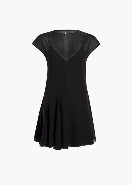 Scarla Dress in Black Silk