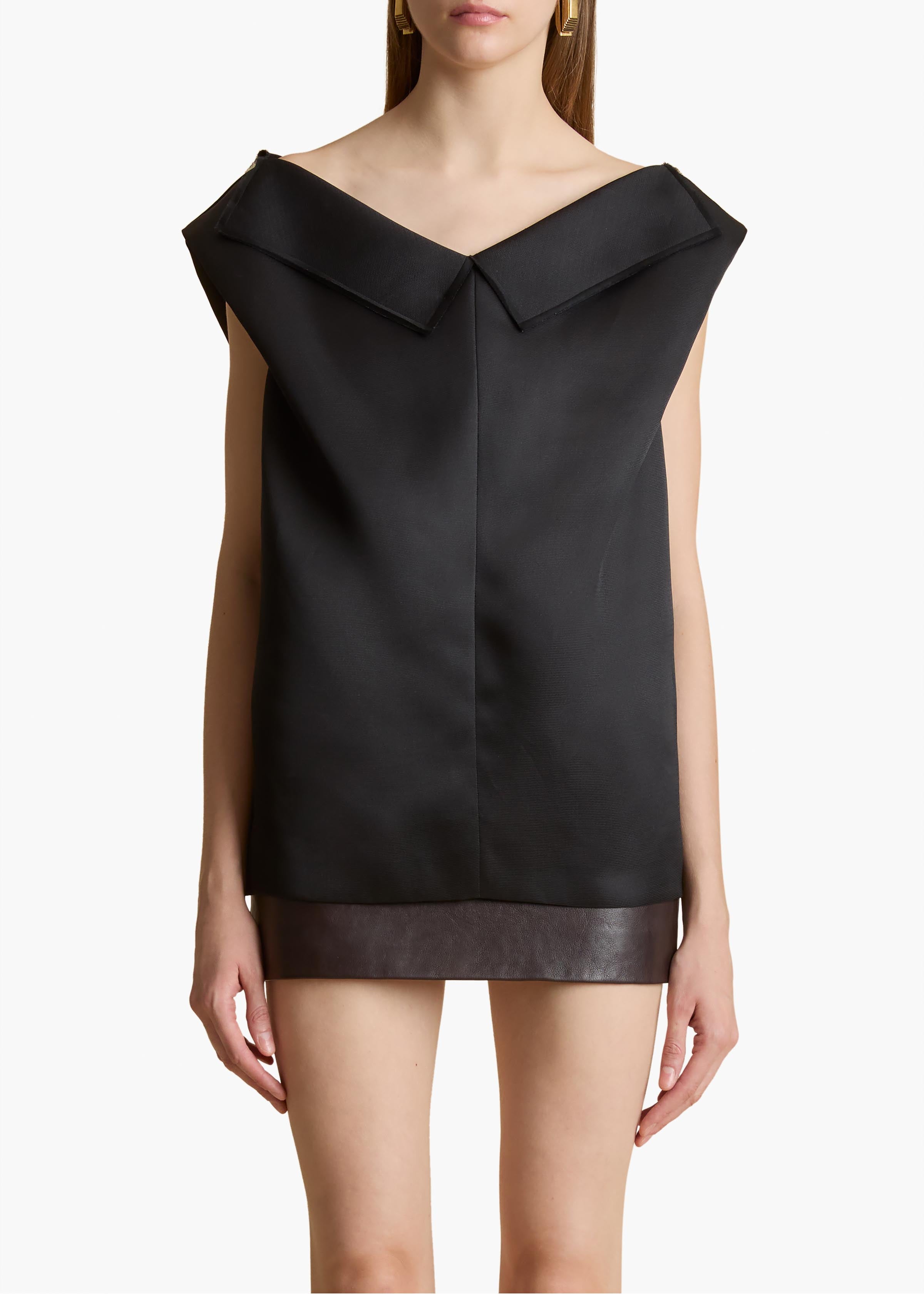 Selly Top in Black FRONT VIEW