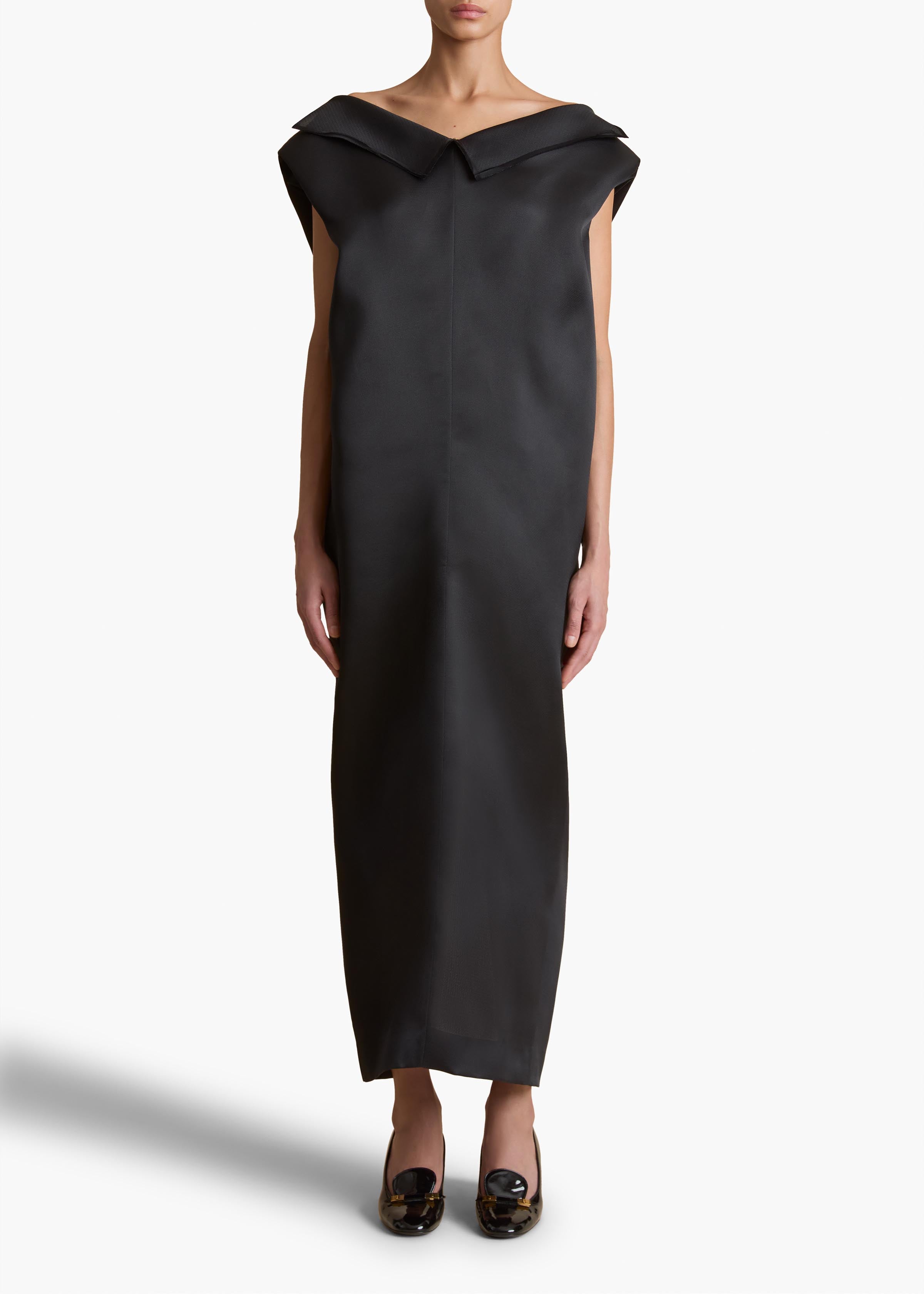 Selwyn Dress in Black FRONT VIEW