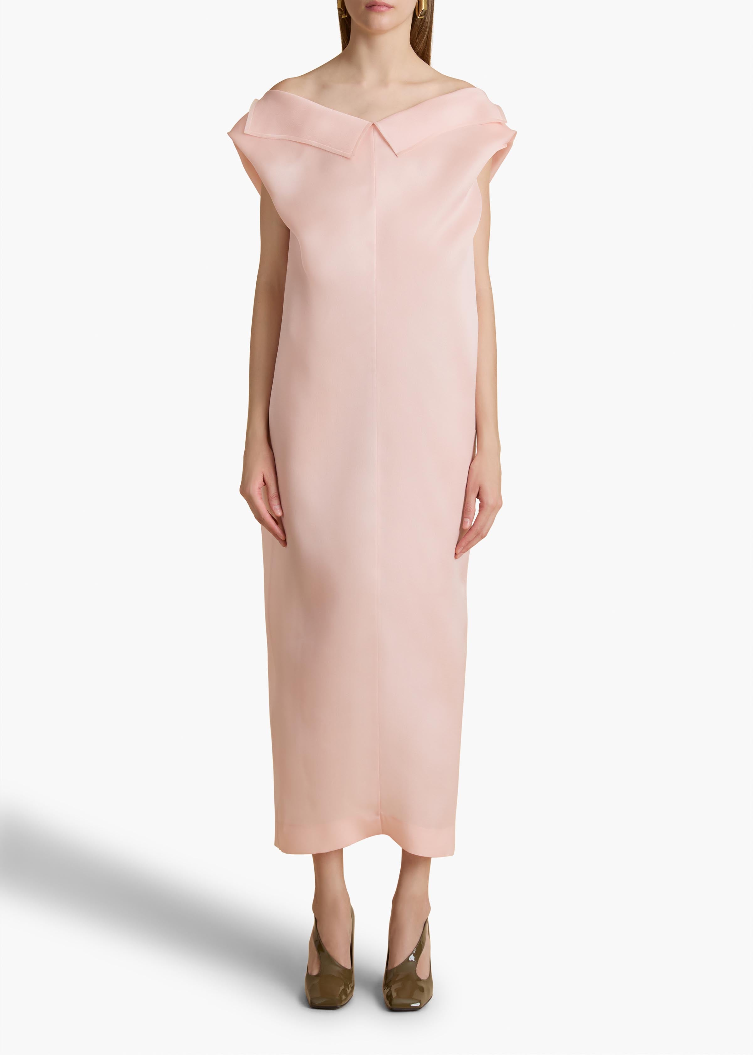 Selwyn Dress in Soft Pink FRONT VIEW