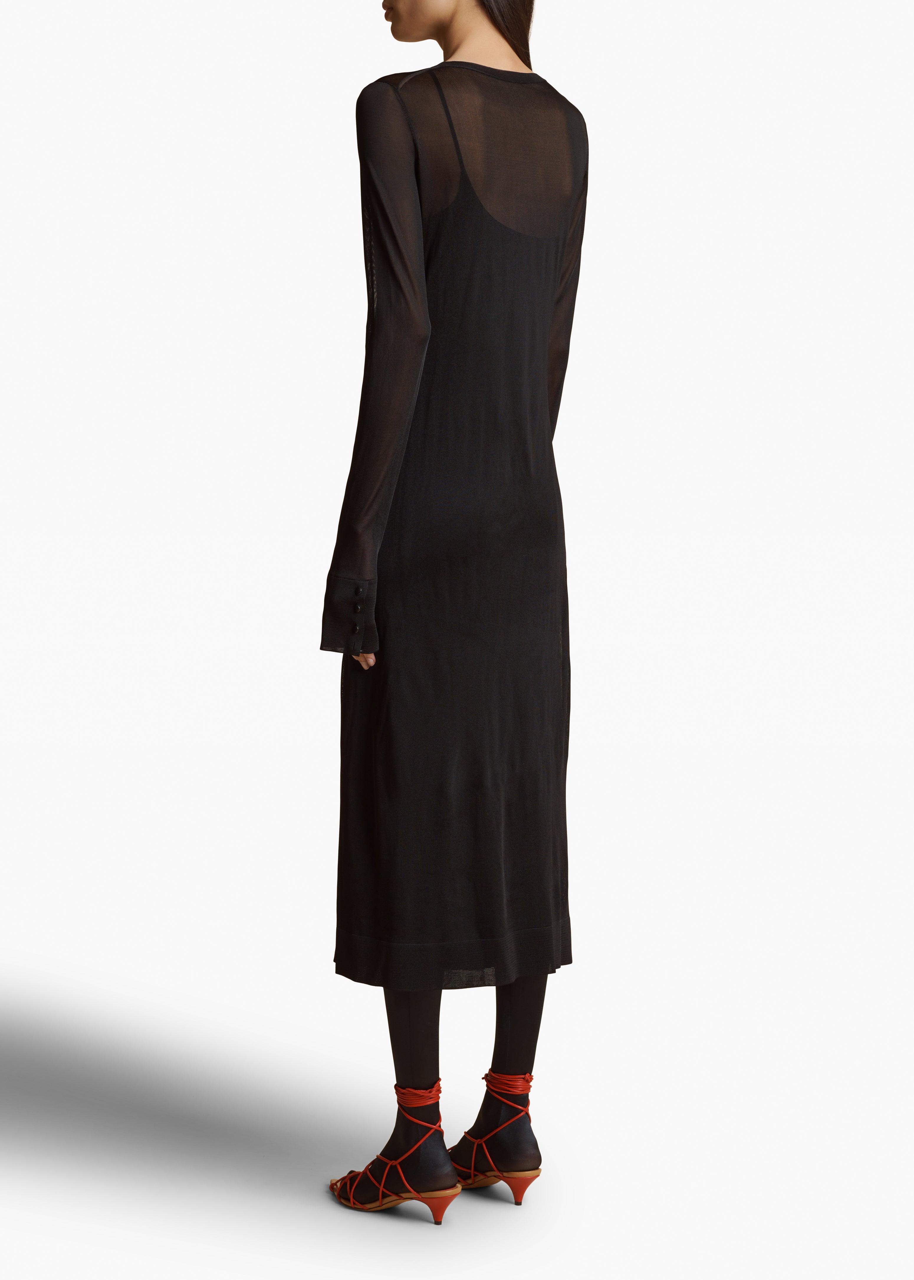 SHAINE DRESS IN BLACK BACK VIEW