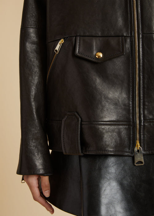 The Shallin Jacket in Black Leather