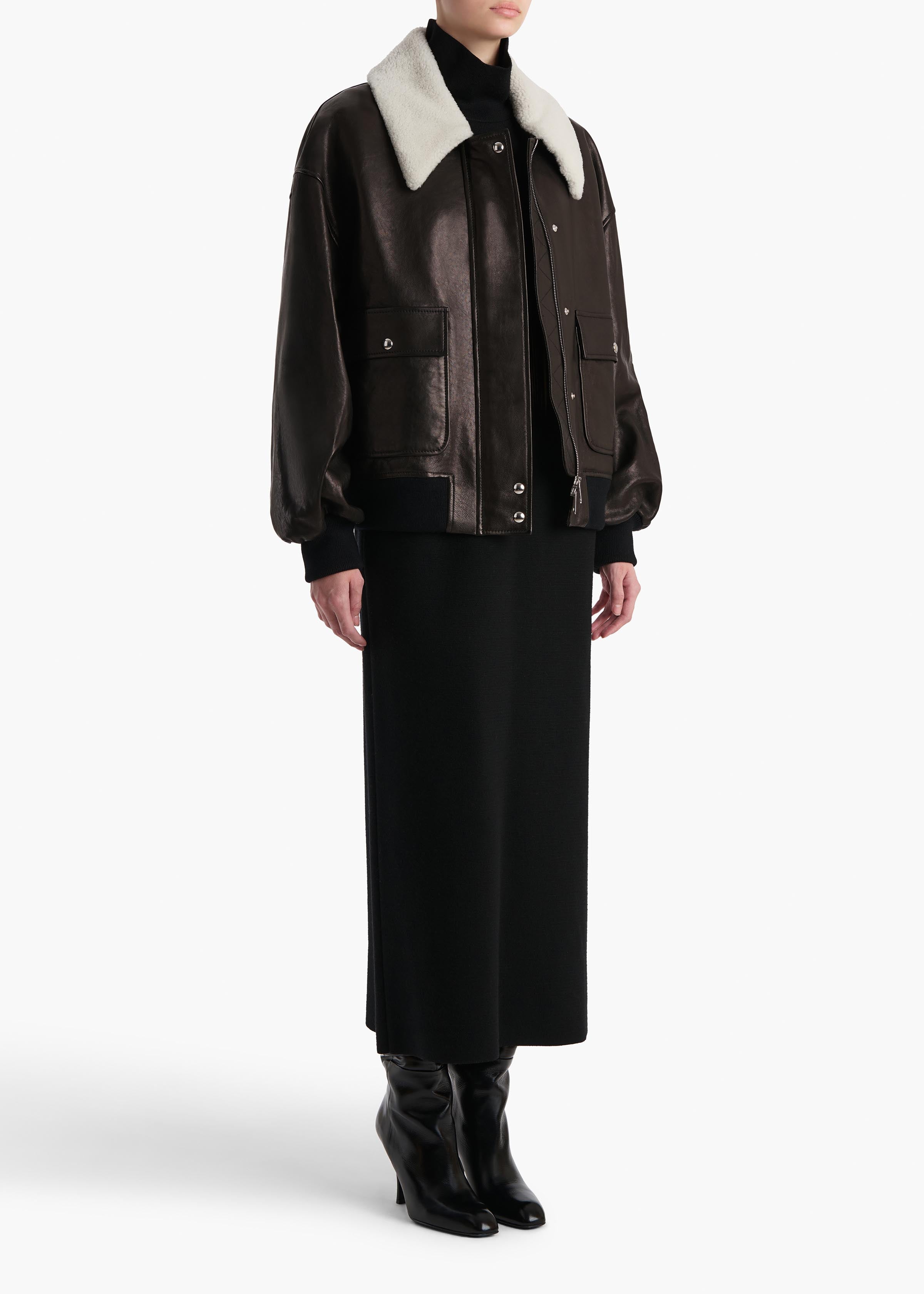 Shellar Jacket in Black Leather