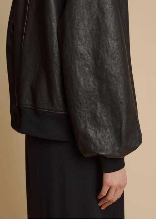 The Shellar Jacket in Black Leather