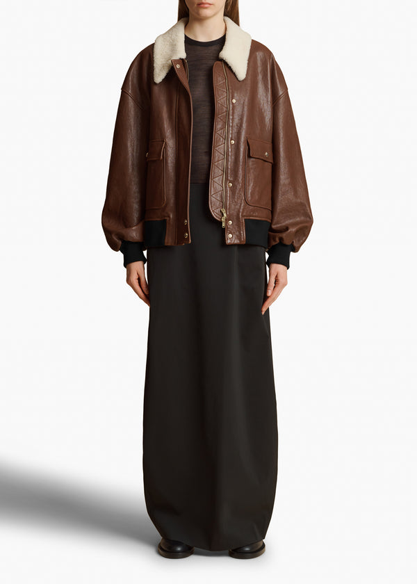 Shellar Jacket in Classic Brown Leather