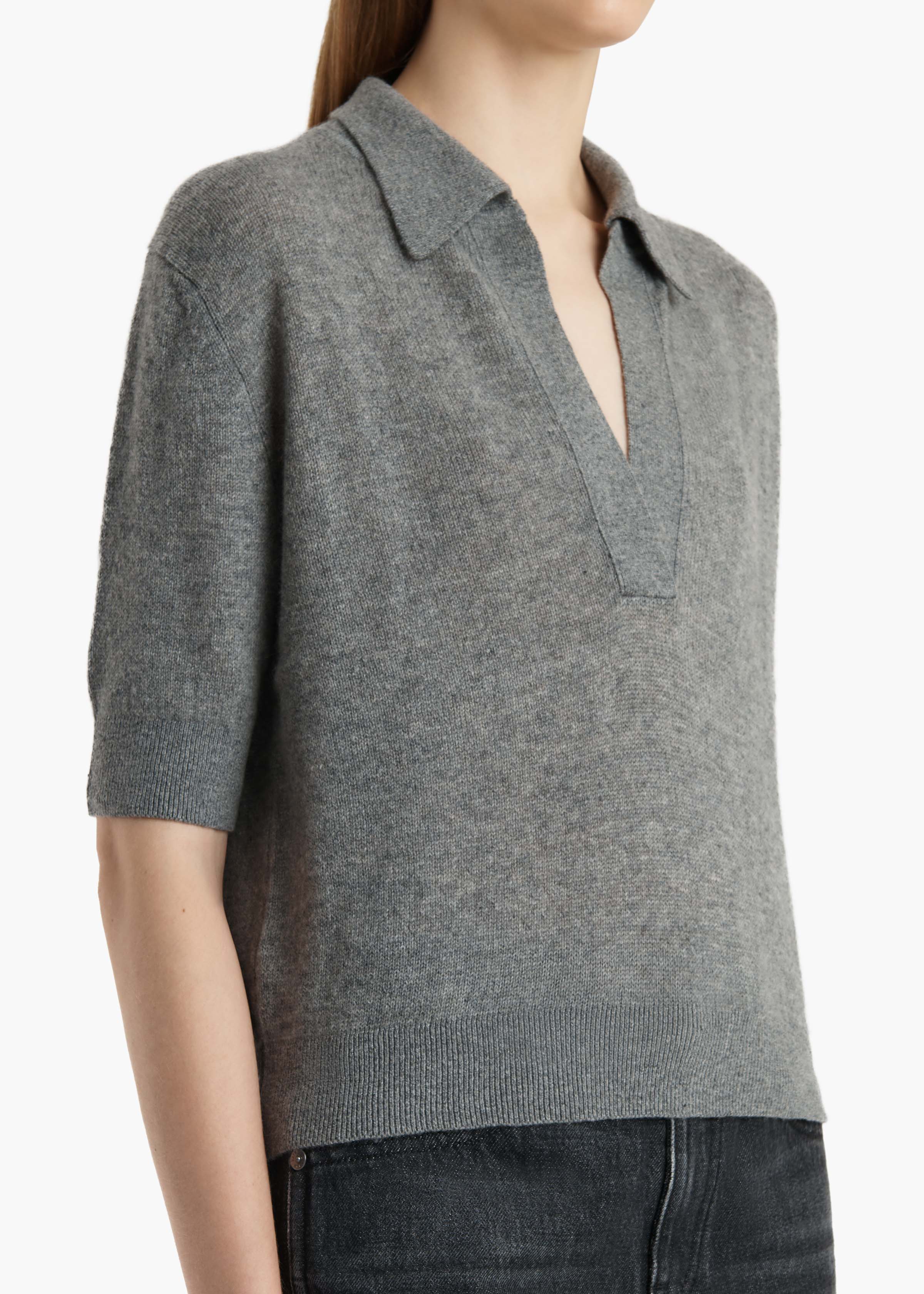 Shrunken Jo Sweater in Warm Grey – KHAITE