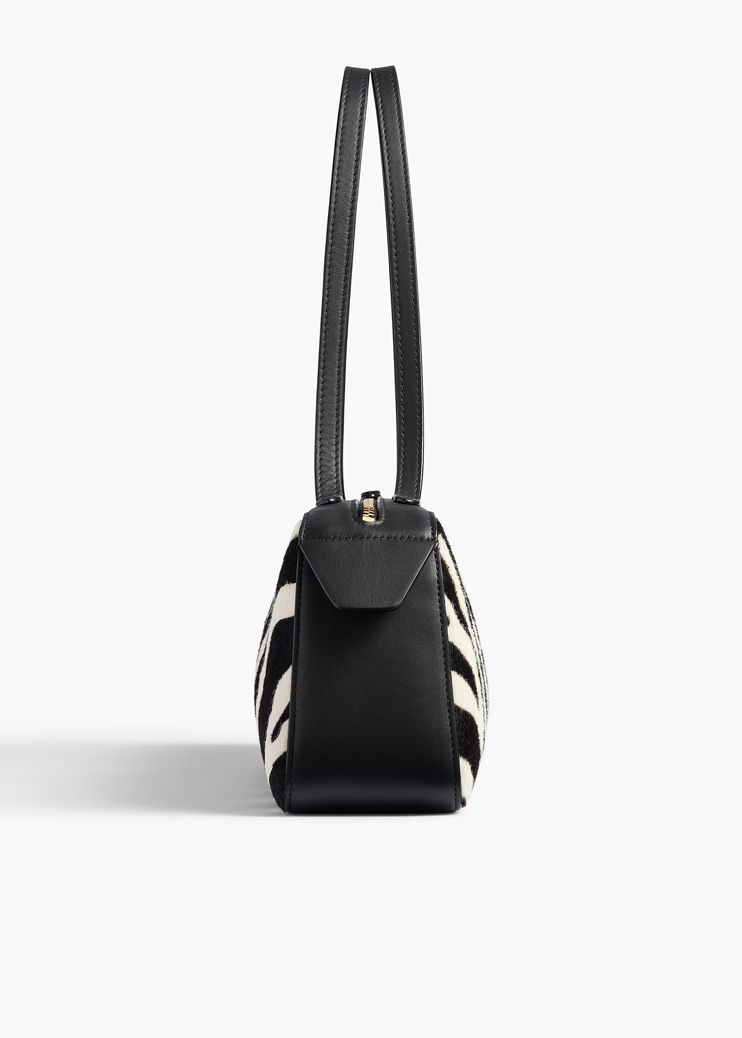 Simona Shoulder Bag in Zebra Print Haircalf – KHAITE