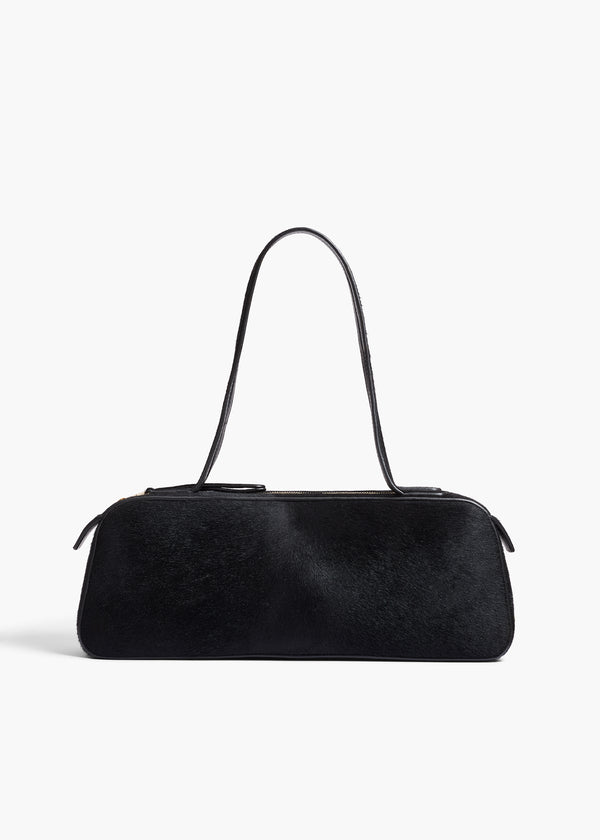 Simona Shoulder Bag in Black Haircalf FRONT VIEW