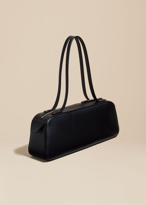 The Simona Shoulder Bag in Black Leather