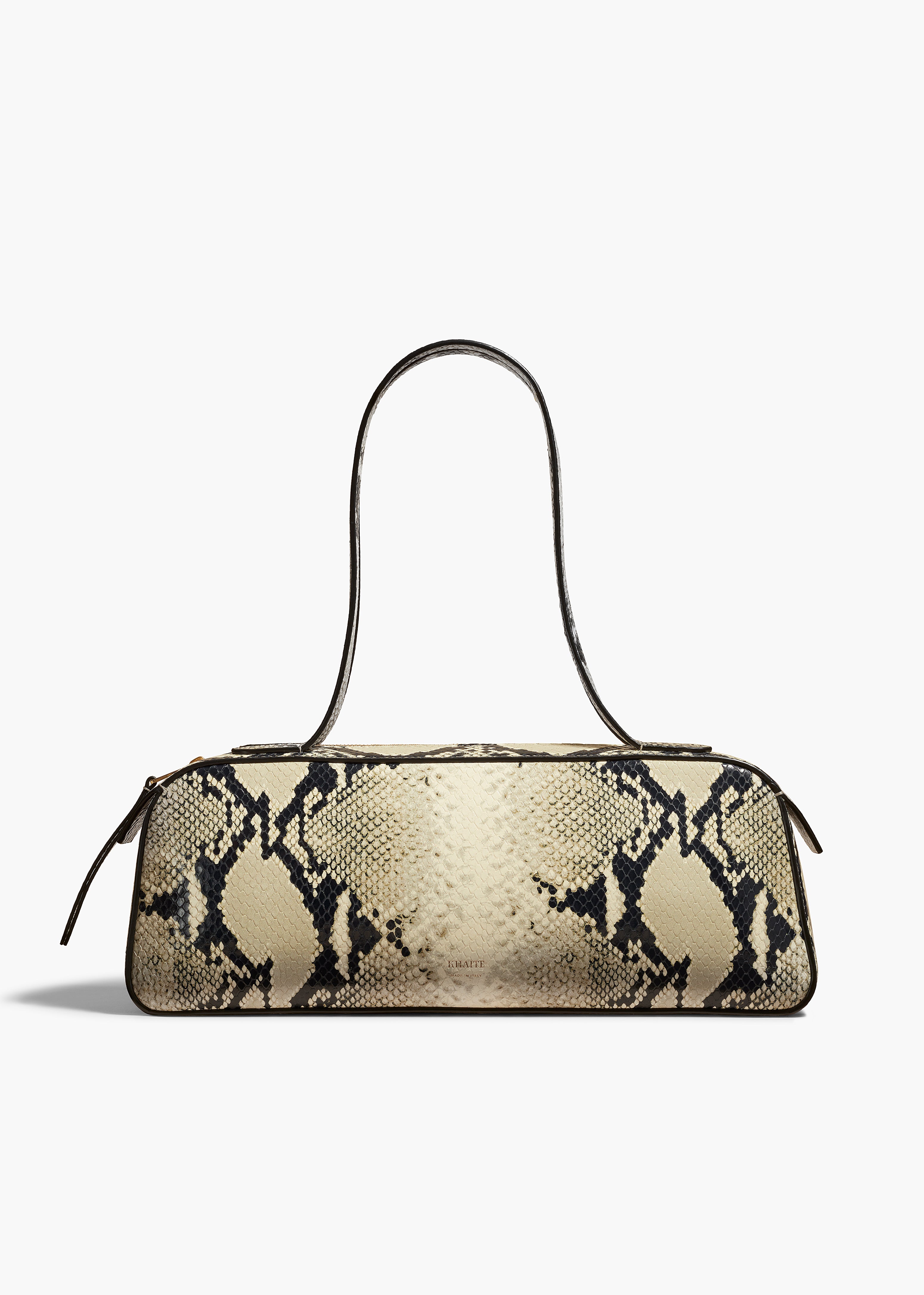 SIMONA HANDBAG IN NATURAL PYTHON FRONT VIEW