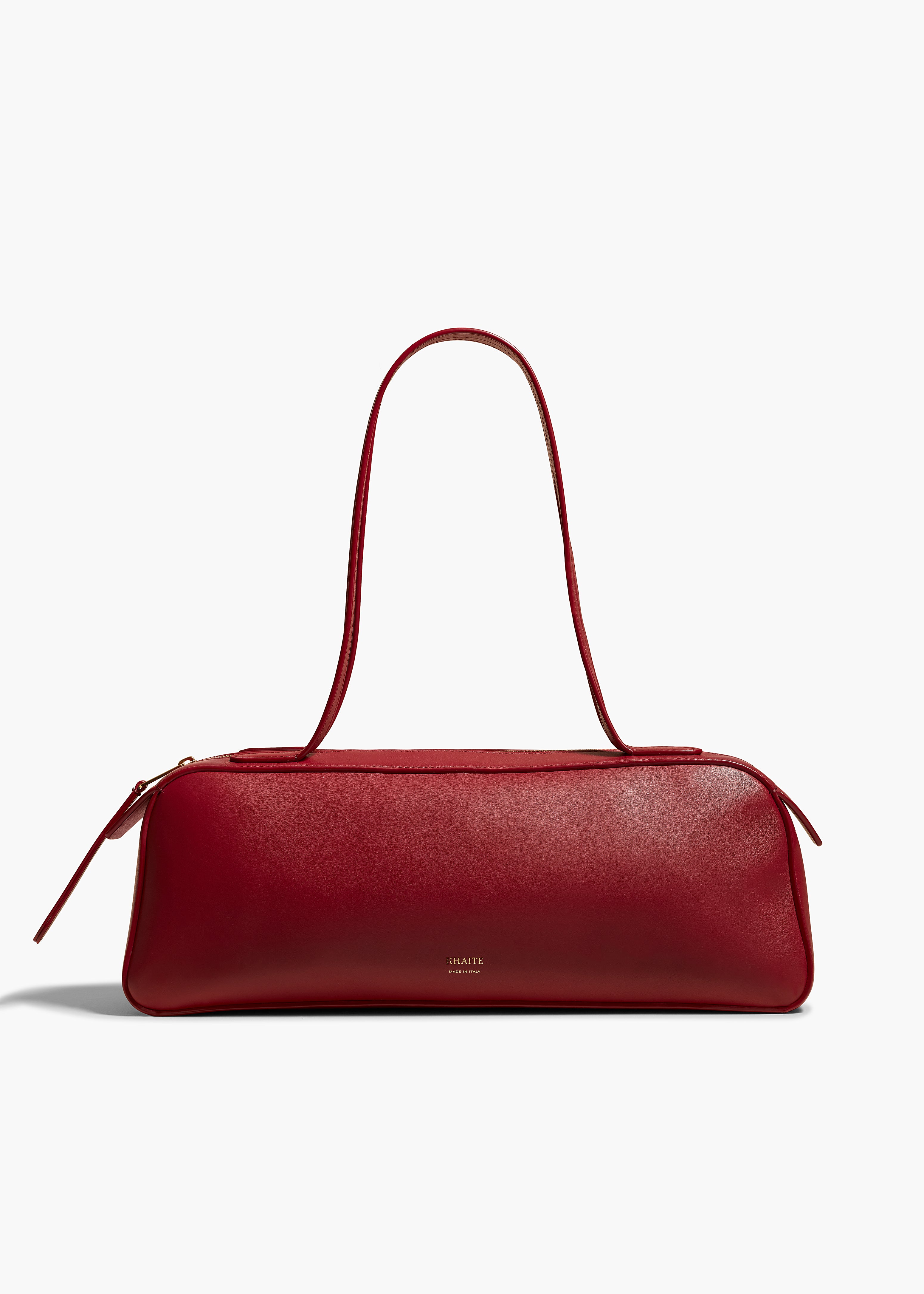 SIMONA HANDBAG IN OXBLOOD LEATHER FRONT VIEW