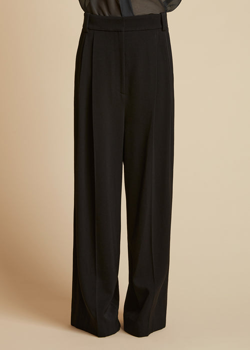 The Simone Pant in Black Wool