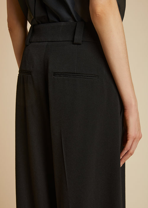 The Simone Pant in Black Wool
