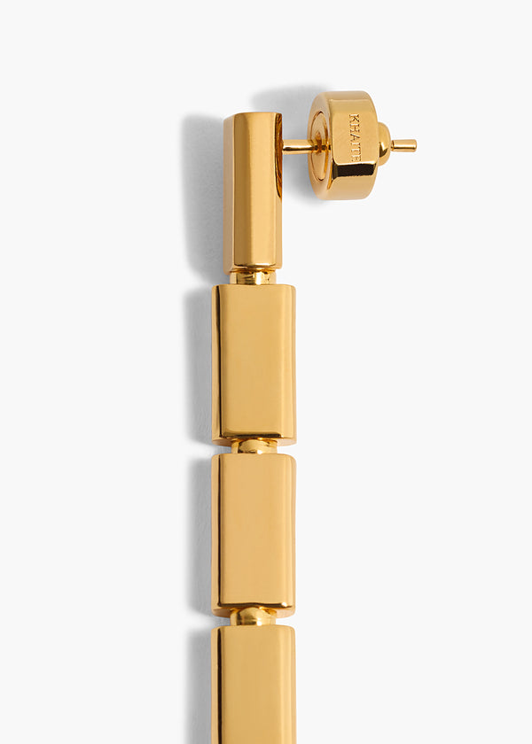STAPLE DROP EARRING GOLD GOLD 10260 008 917 D