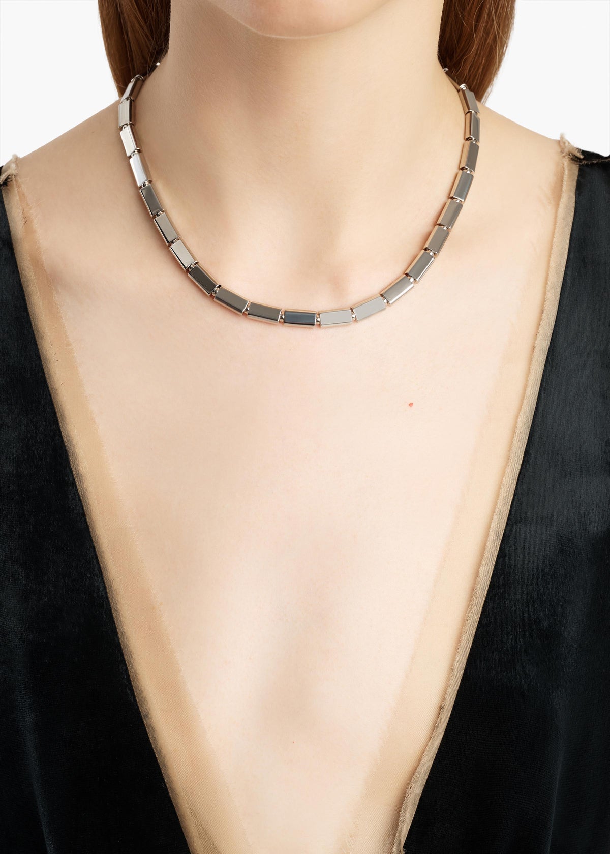 KHAITE  - Staple Short Necklace in Silver