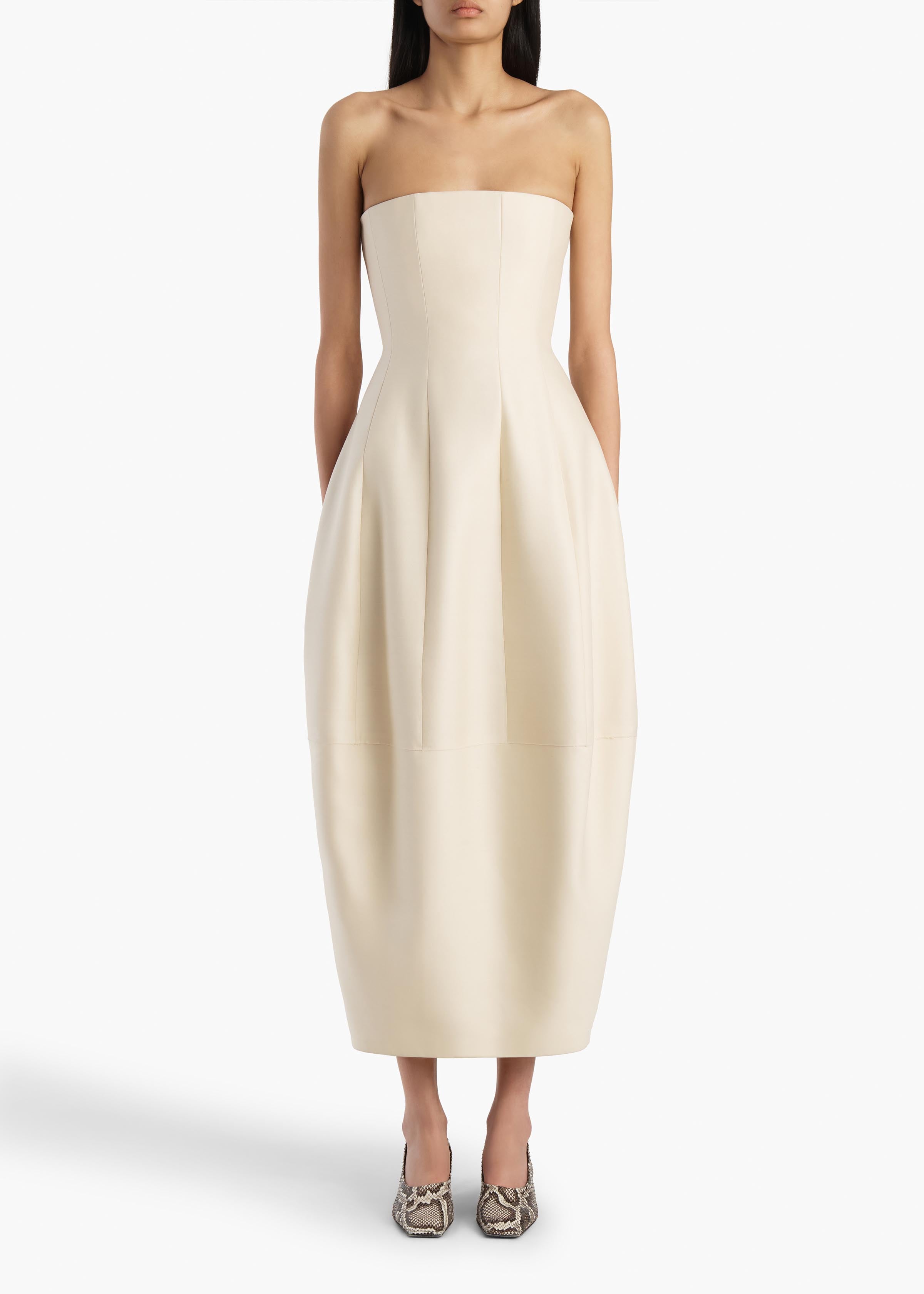 Stela Dress in Ivory Glow