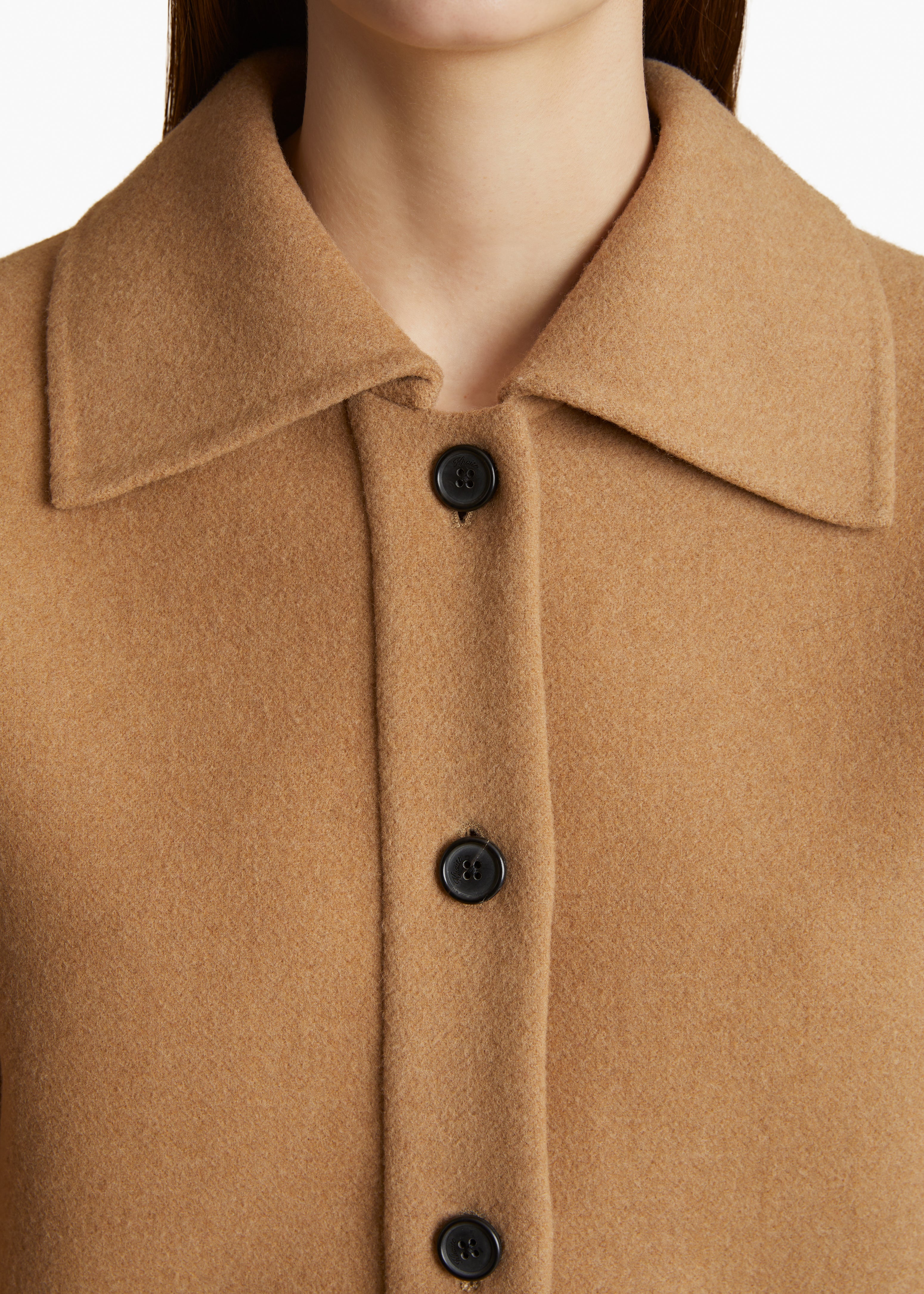 SUE JACKET IN CAMEL WOOL DETAILED VIEW 1