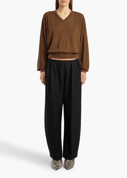 SUZANNE SWEATER BROWN 18489544 900 A STYLED