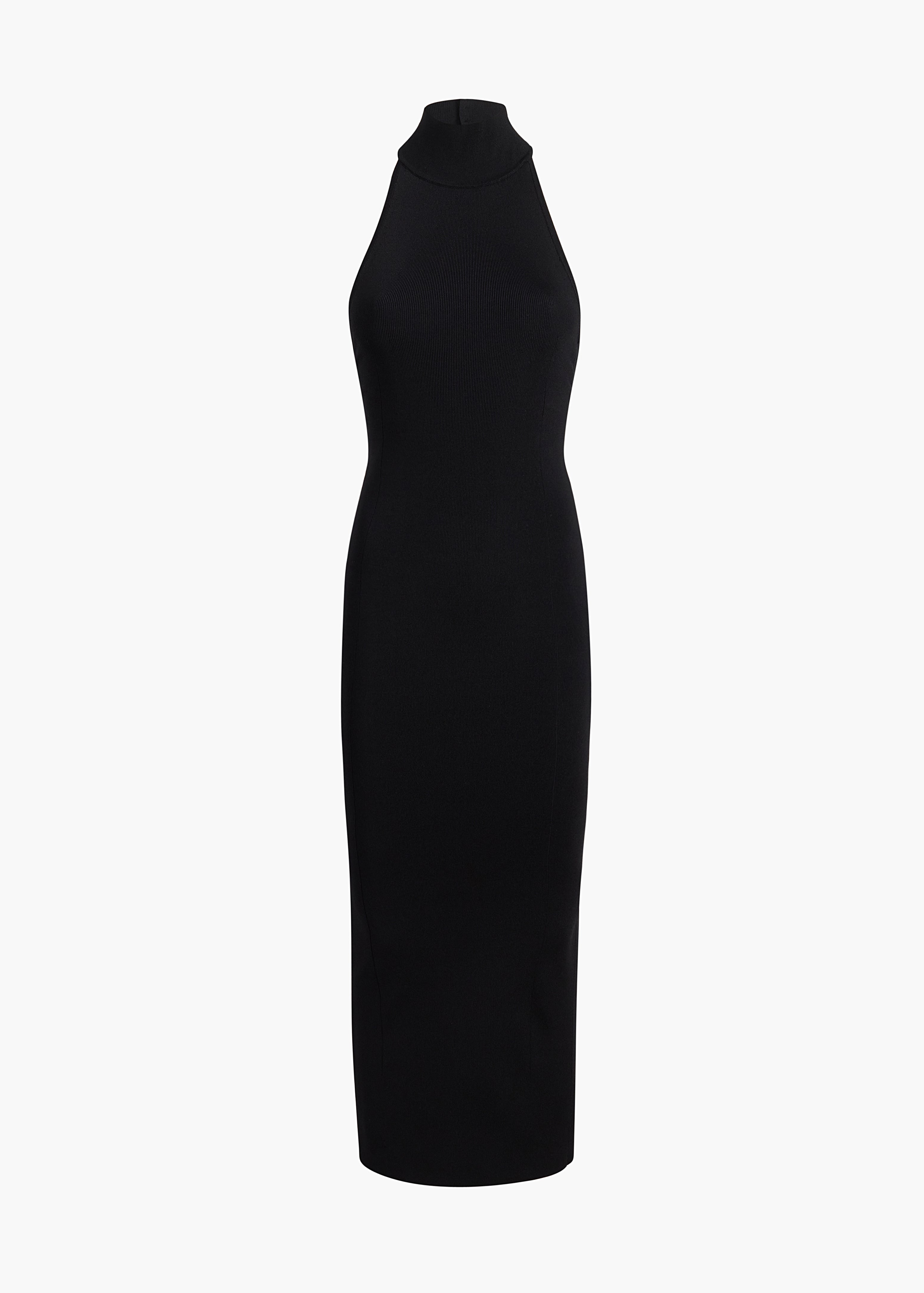 SUZANNE DRESS IN BLACK FLAT