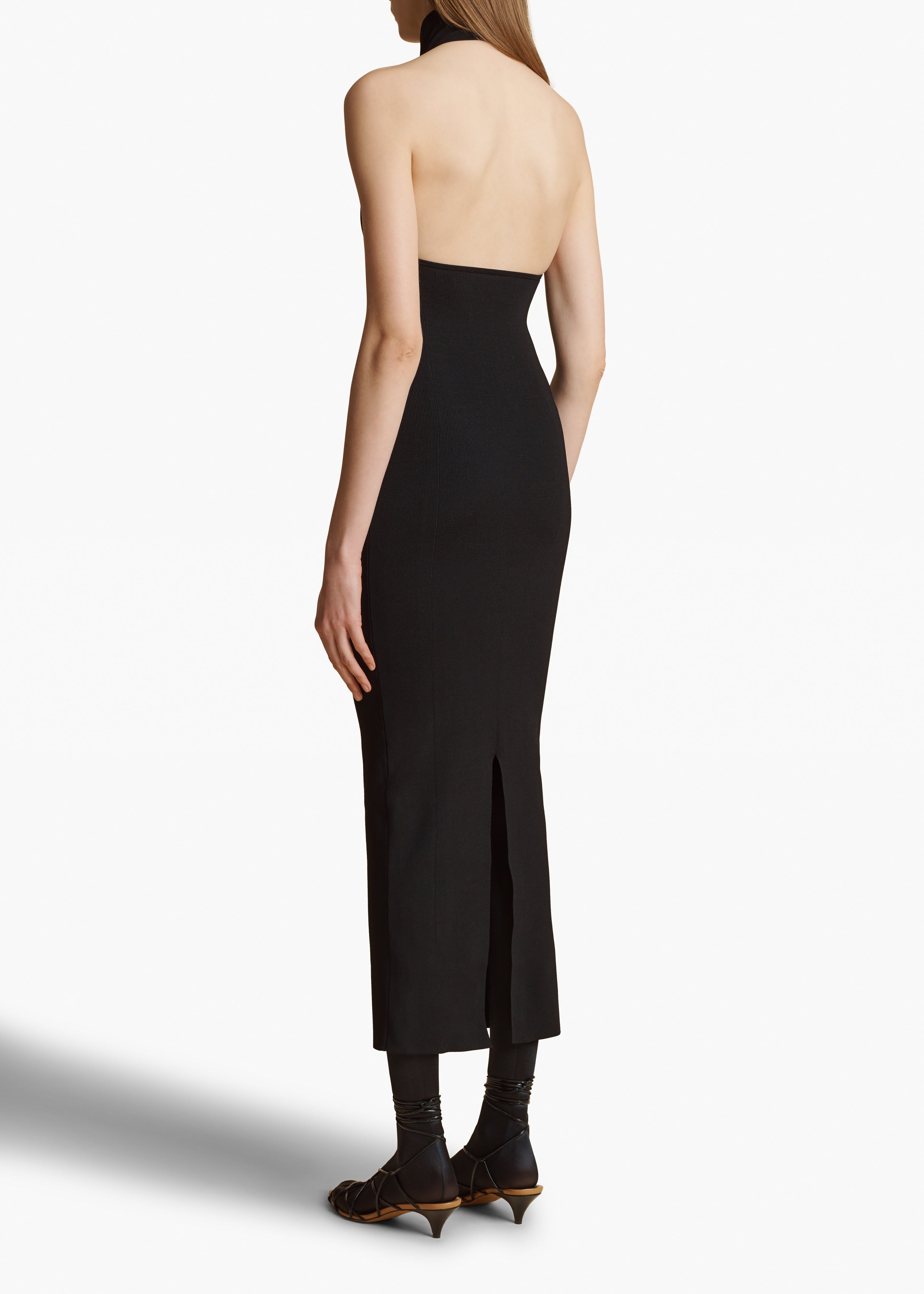 SUZANNE DRESS IN BLACK BACK VIEW