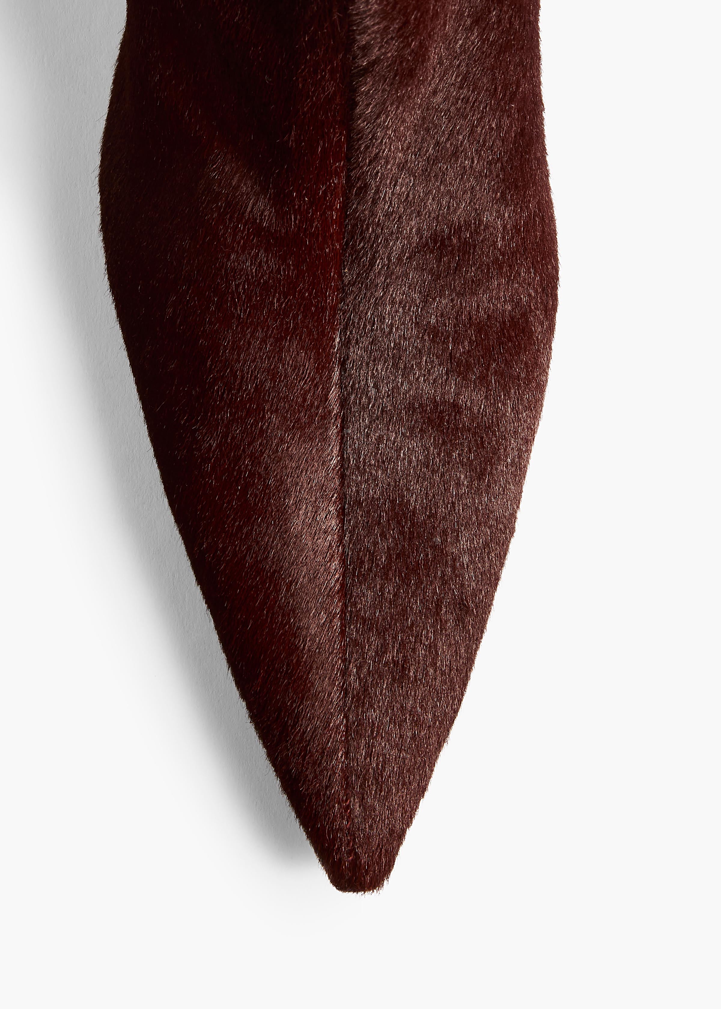 Sybil Ankle Boot in Rouge Noir Haircalf