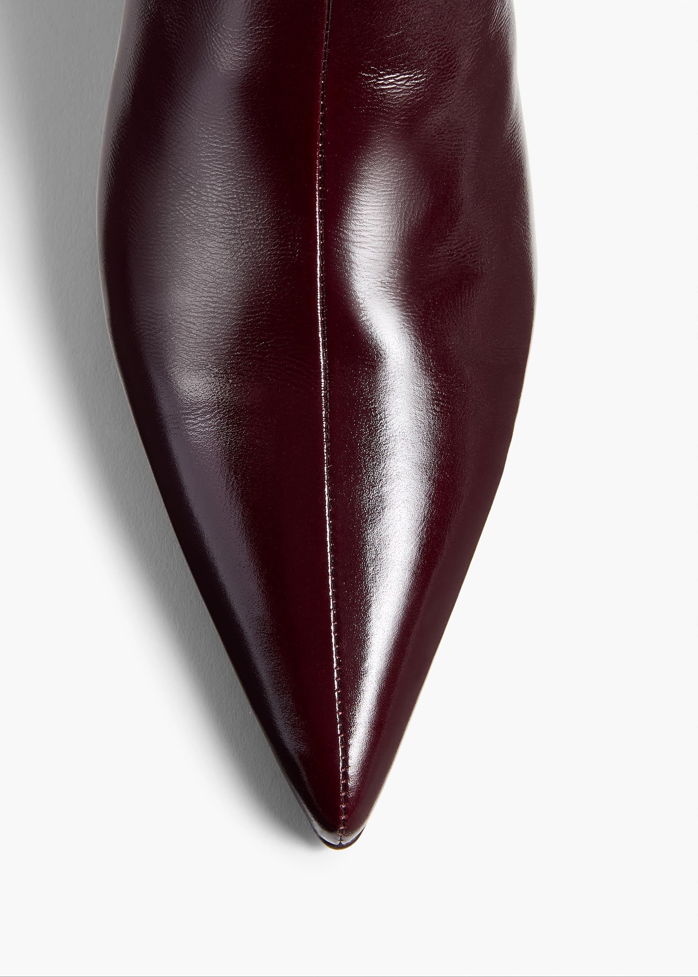 Sybil Ankle Boot in Bordeaux Glazed Leather