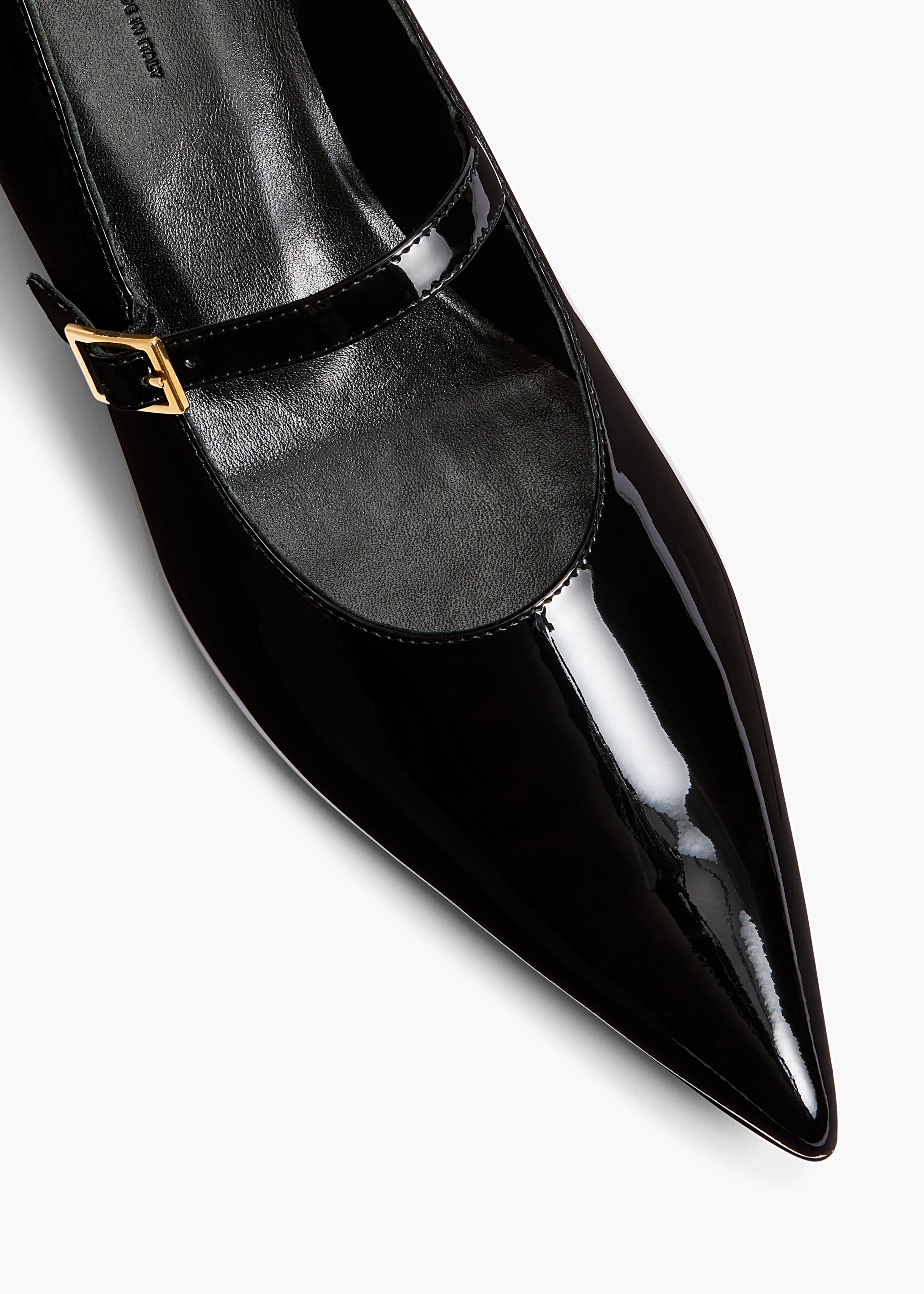 Sybil Mary Jane Flat in Black Patent Leather OVERHEAD VIEW