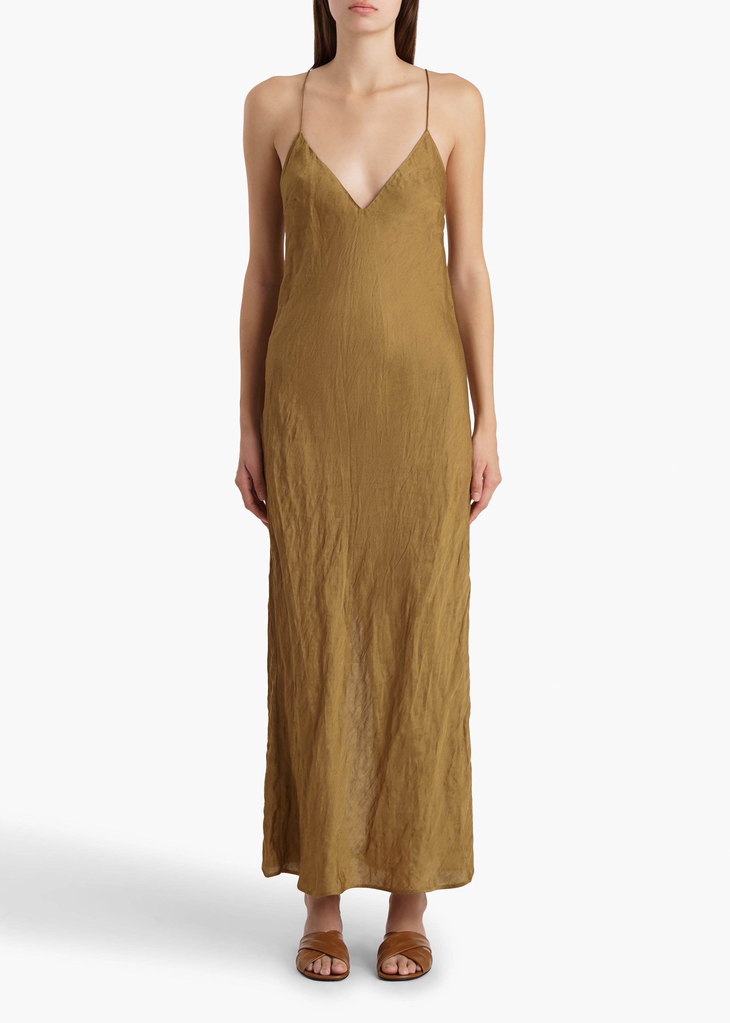 TAJA DRESS GOLDEN OCHRE 5595466 980 A STYLED