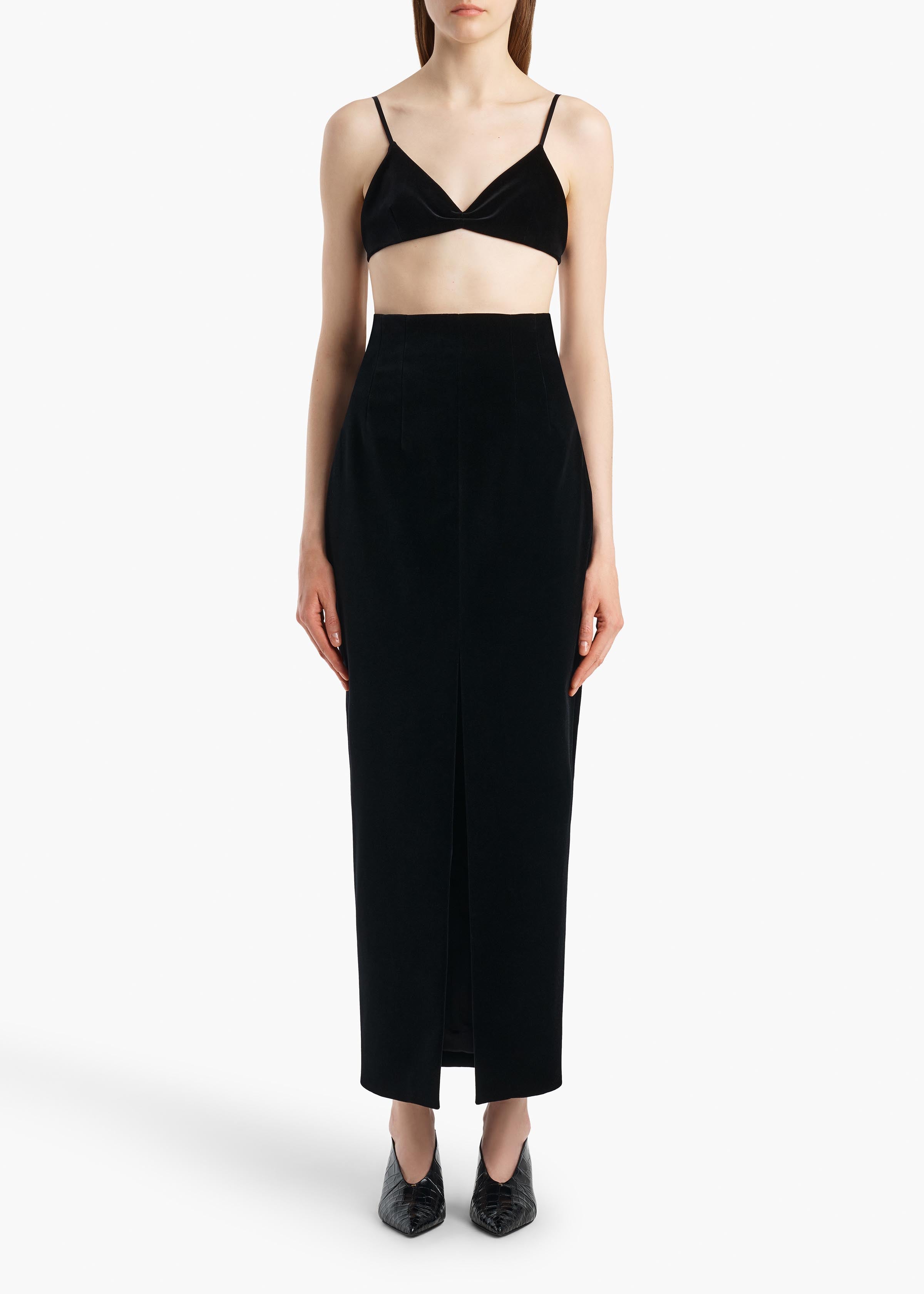 Talita Top in Black Velvet