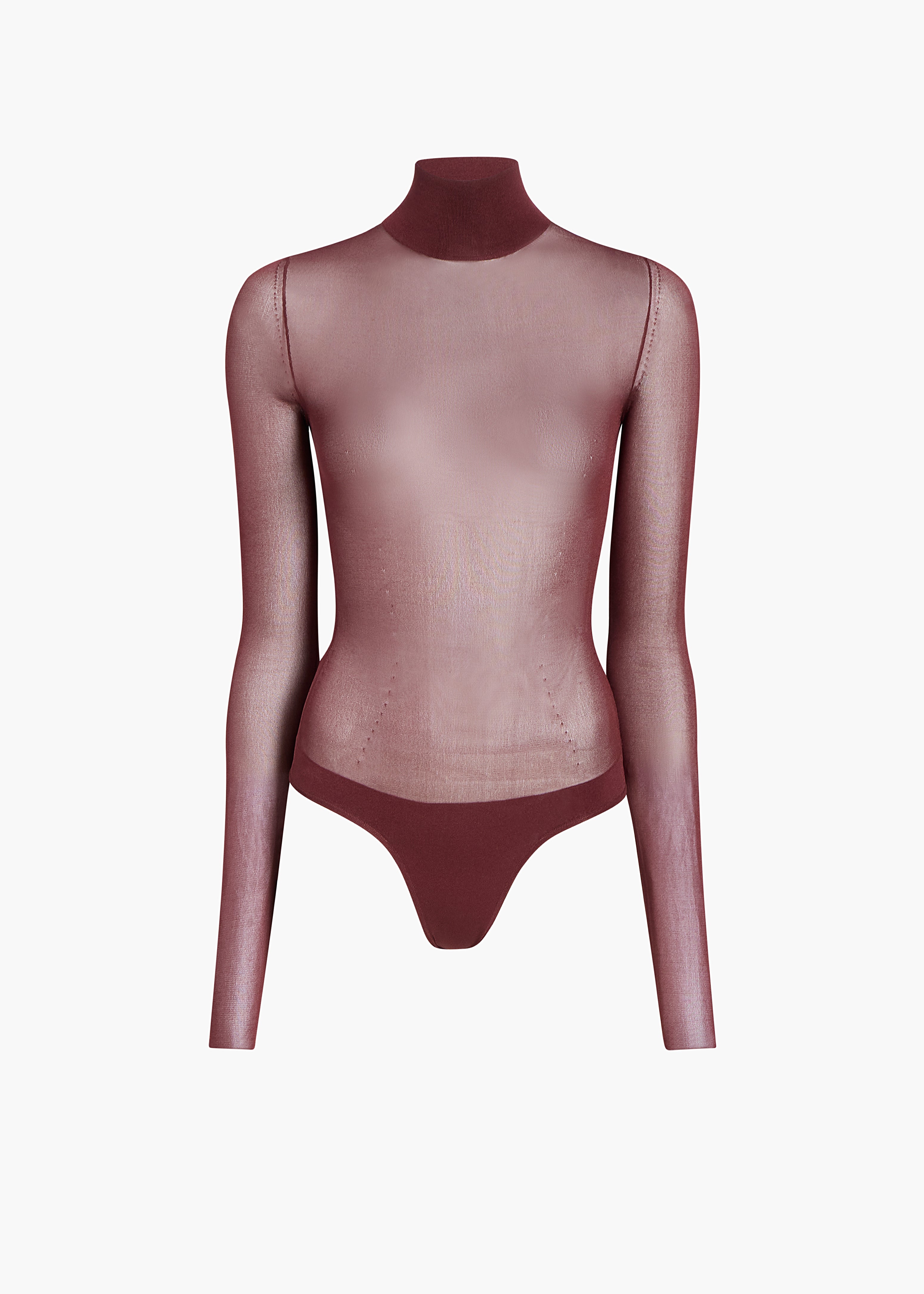 TALLIN BODYSUIT IN OXBLOOD FLAT VIEW