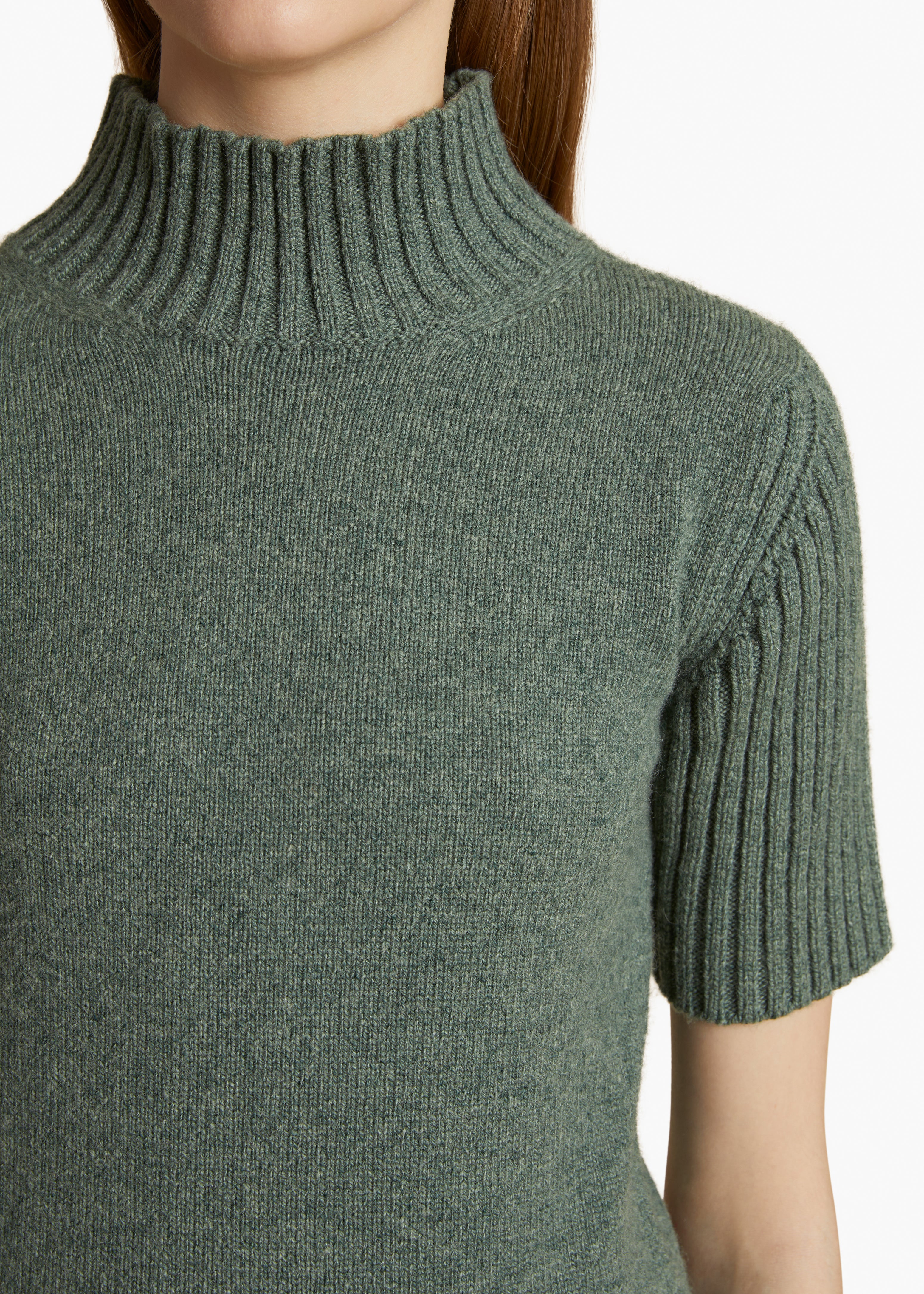 TALVI SWEATER IN EUCALYPTUS DETAILED VIEW 1