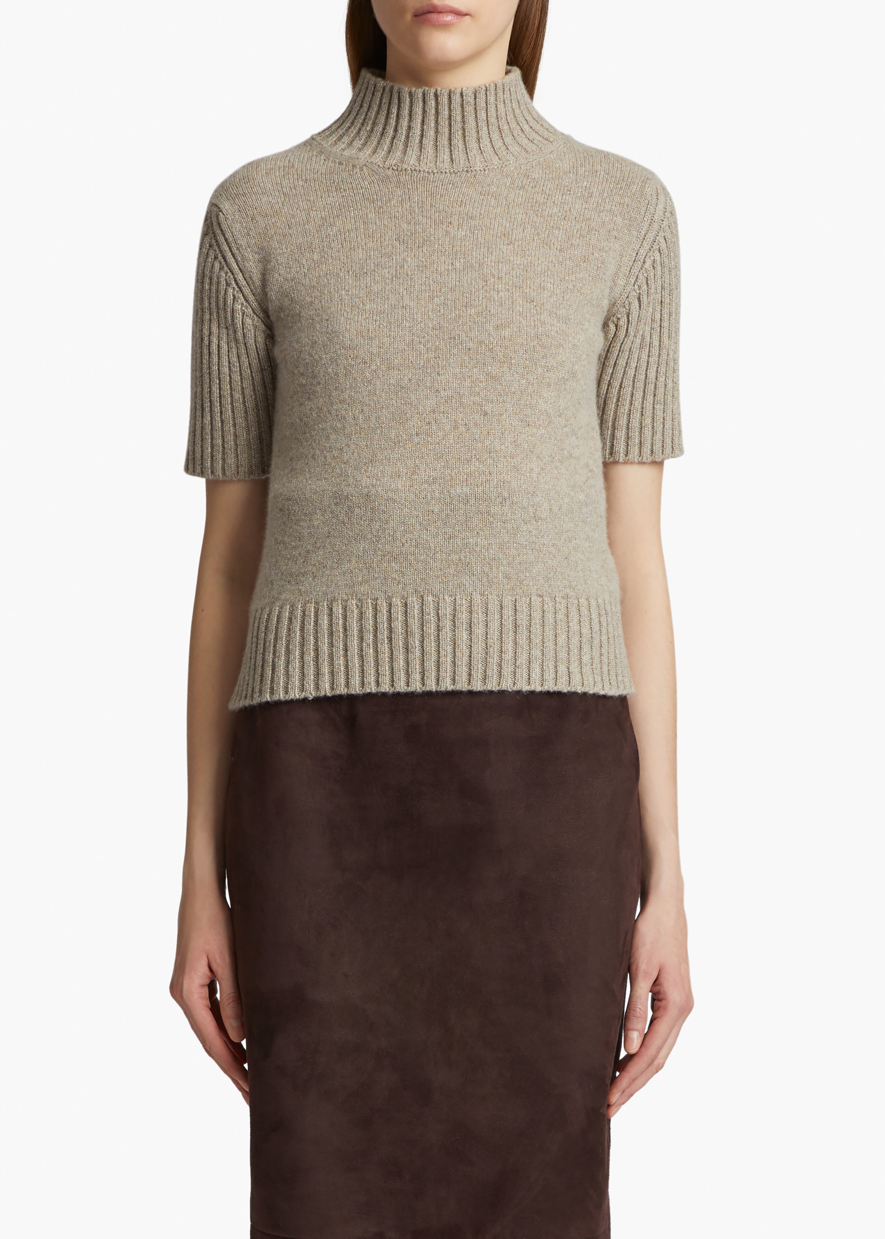 TALVI SWEATER IN SEPIA FRONT VIEW