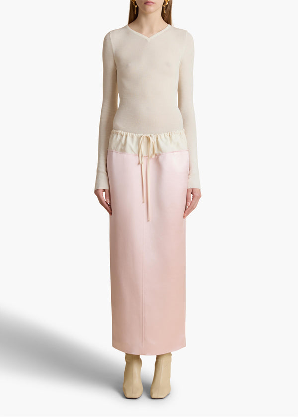 Chet Skirt in Soft Pink STYLED VIEW