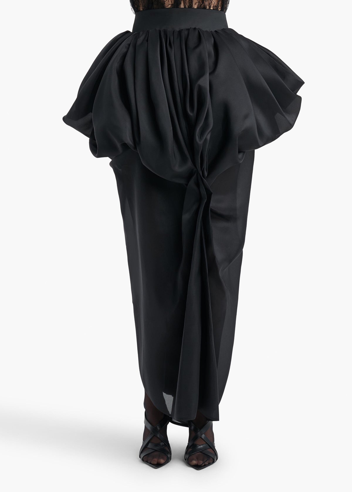 KHAITE  - Tessa Skirt in Black Silk