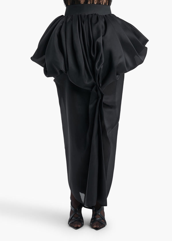 Tessa Skirt in Black Silk