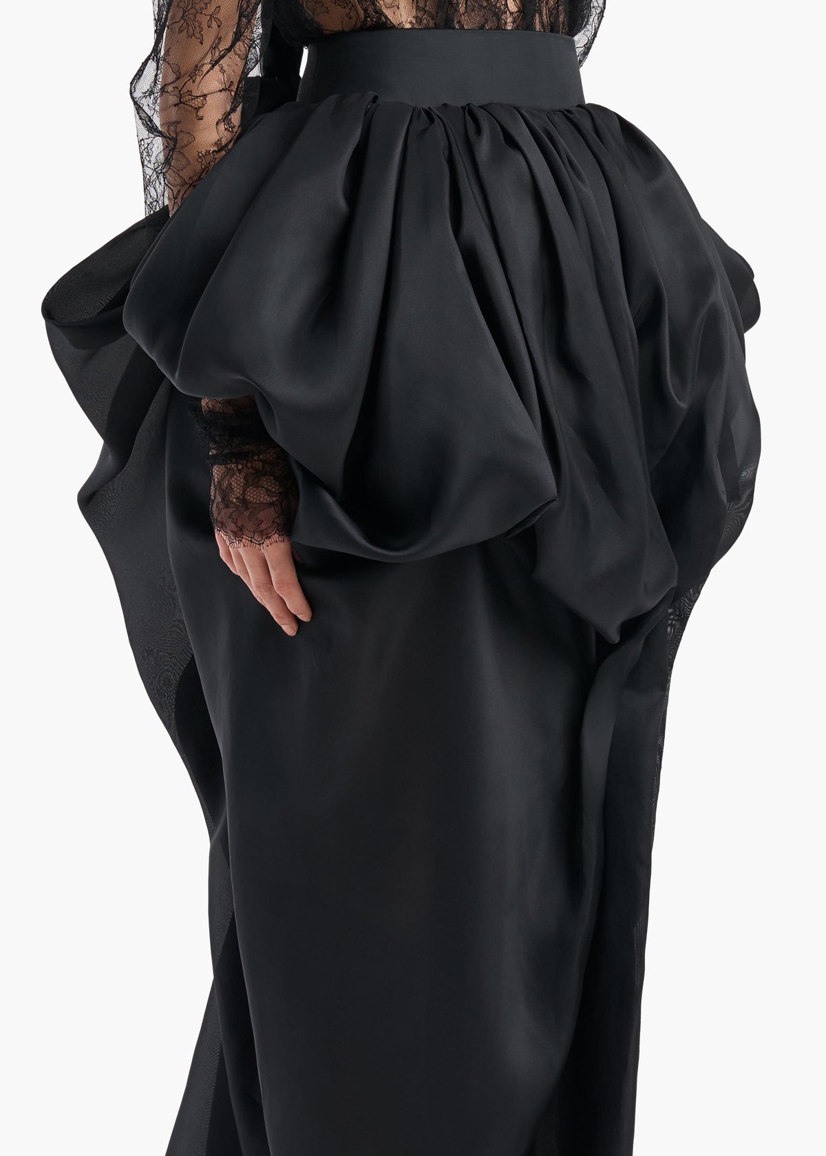 KHAITE  - Tessa Skirt in Black Silk