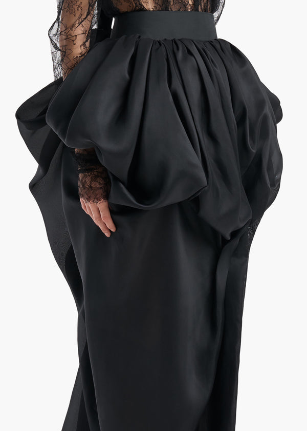 Tessa Skirt in Black Silk