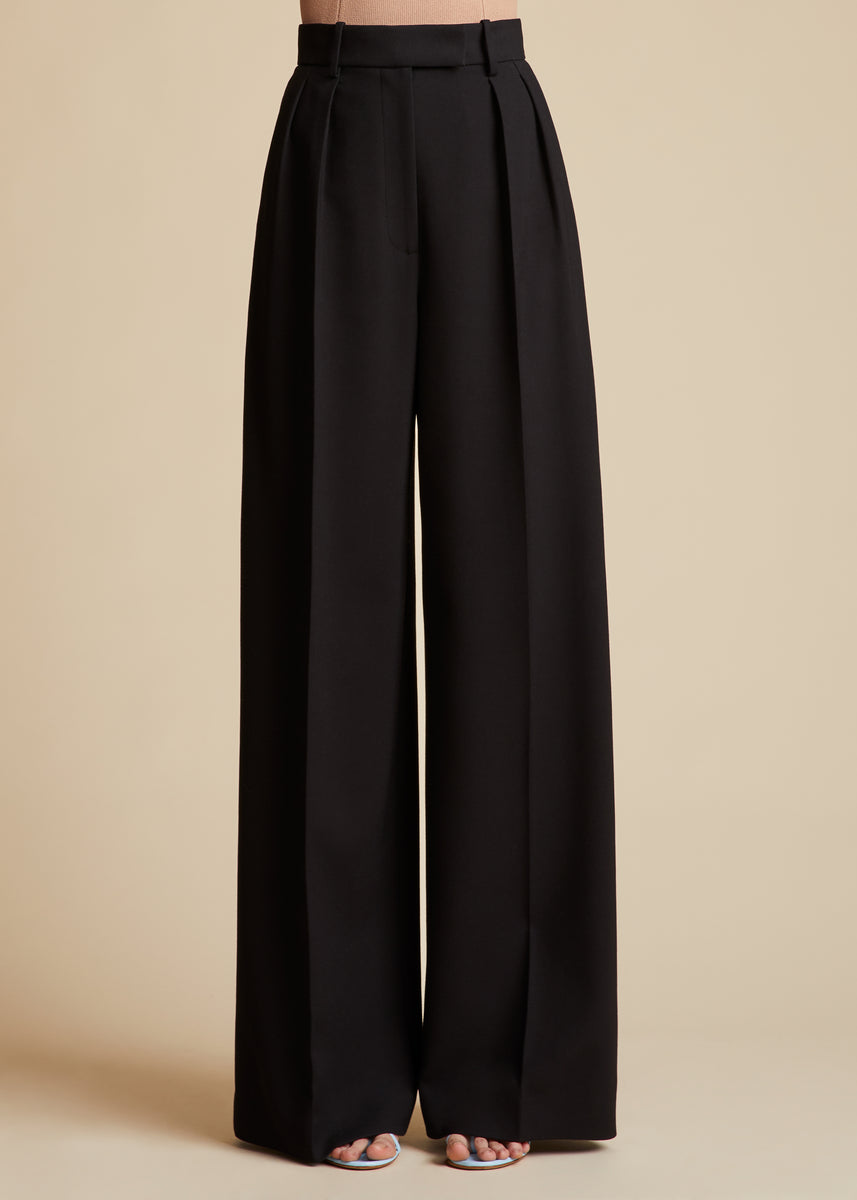 The Teyana Pant in Black Wool– KHAITE